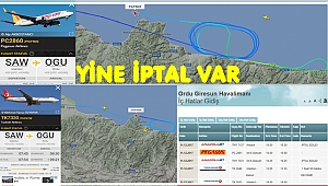 Ordu Giresun Havalimanı'nda uçuş iptalleri devam ediyor