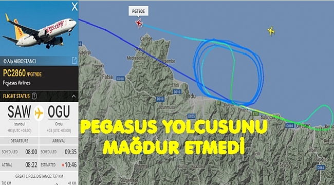 Pegasus yolcuları mağdur etmedi