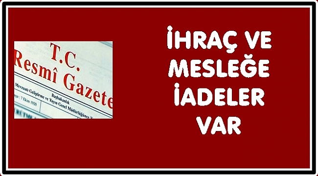 Ordu&#039;da ihraç ve iadeler var