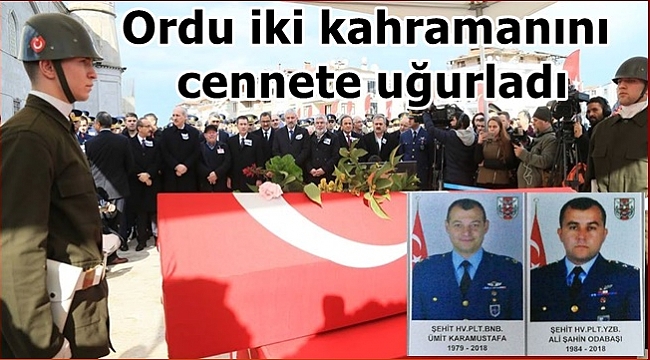 ORDU  ŞEHİTLERİNİ UĞURLADI