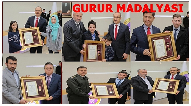 Şehit ailelerine ve gazilere devlet övünç madalyası verildi