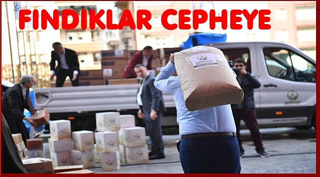 Altınordu Belediyesi cepheye fındık gönderdi