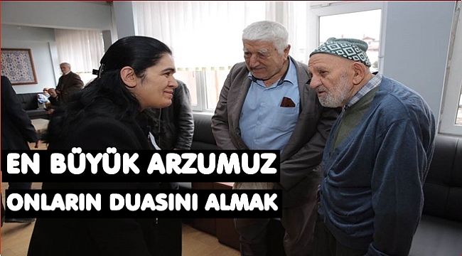 Bayan Yavuz yaşlıların gönlünü aldı