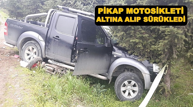 Motosiklet sürücüsü feci şekilde öldü