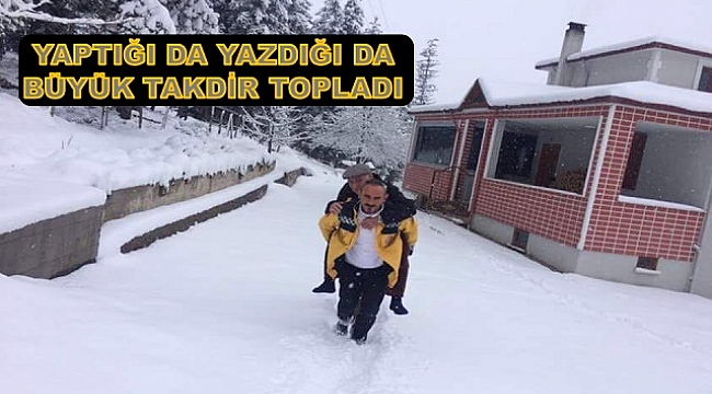 Şehit babasını sırtında taşıdı