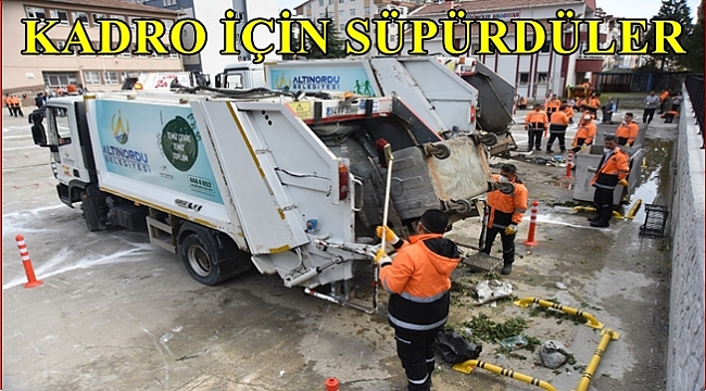 Temizlik işçilerine uygulamalı sınav