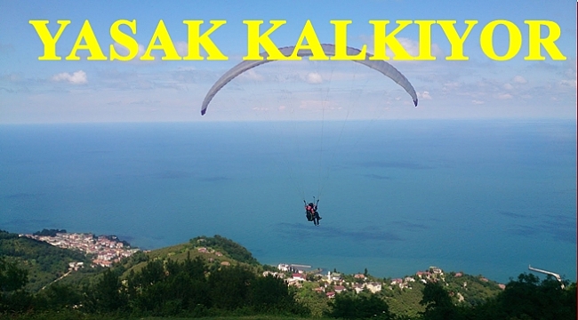 Boztepe'de paraşüt yasağı kalkıyor