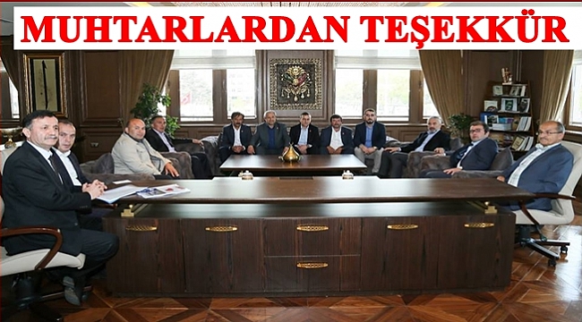 Muhtarlar hizmete teşekkür etti