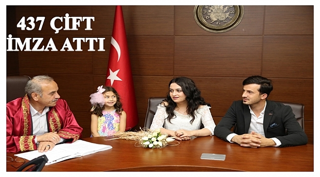 24'Ü YABANCI 437 NİKAH KIYILDI