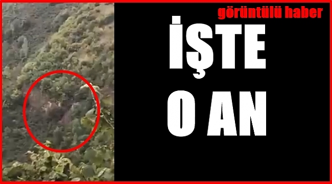 300 metrelik Uçuruma yuvarlanan otomobil cep telefonuyla görüntülendi