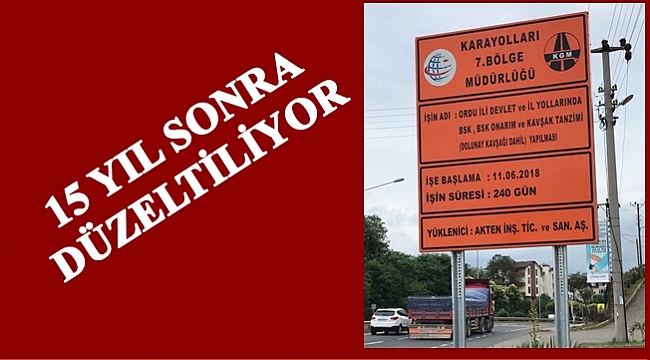 Ölüm kavşağı değişiyor