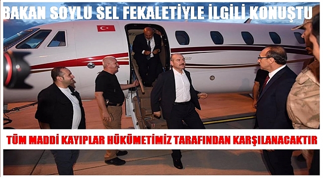 Bakan Soylu sel felaketinin yaşandığı Ordu'da