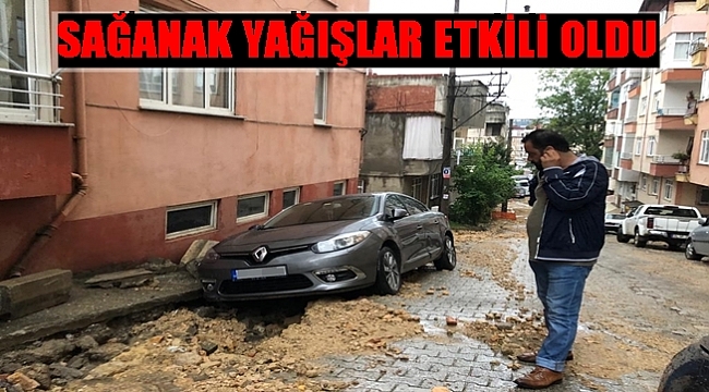 Sağanak yağışlar Ünye ve Fatsa'da zarara neden oldu