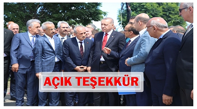 VALİ YAVUZ'DAN TEŞEKKÜR MESAJI