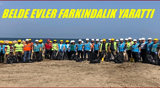 BELDE EVLER'DEN ÇEVRE TEMİZLİĞİNE DESTEK