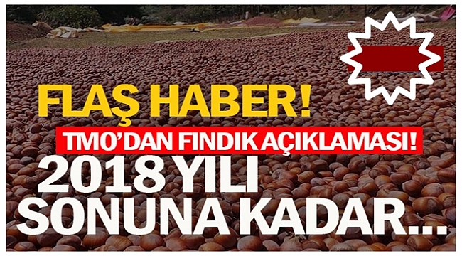 TMO'DAN FLAŞ FINDIK AÇIKLAMASI