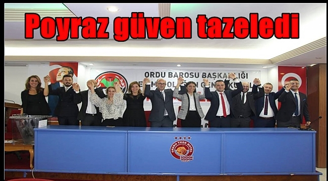Ordu Barosu Başkanlığına Av. Haluk Murat Poyraz yeniden seçildi