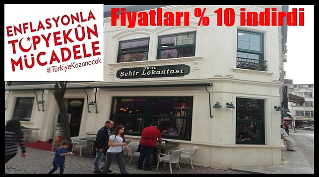 Şehir Lokantası'ndan 'enflasyonla topyekün mücadeleye' tam destek