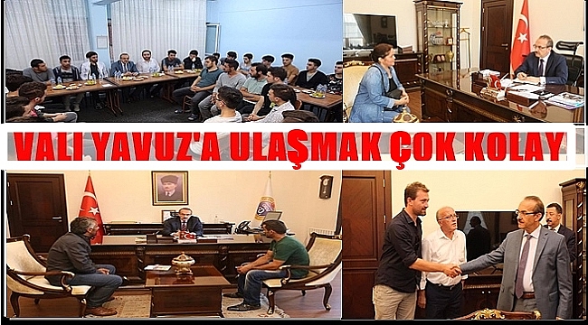 Vali dert,sorun dinleyip gönül alıyor