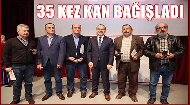 Kan bağışçılları ödüllendirildi