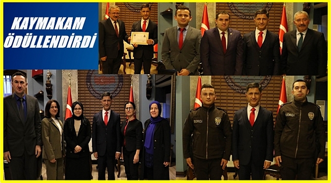 Altınordu Kaymakamı Erten'den başarı belgesi