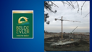 Belde Evler'de ilk vinç kuruldu