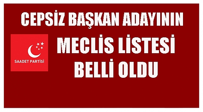 SAADET PARTİSİ ALTINORDU BELEDİYE MECLİS ÜYESİ LİSTESİ AÇIKLANDI