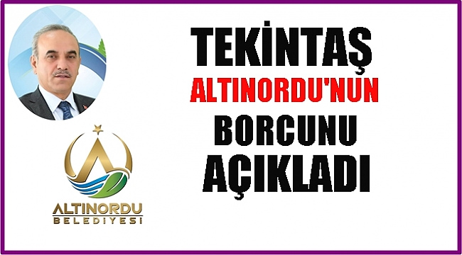 Altınordu'nun ne kadar borcu var?