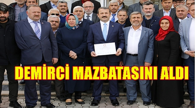 DEMİRCİ: SEÇİM BİTTİ ŞİMDİ HİZMET ZAMANI