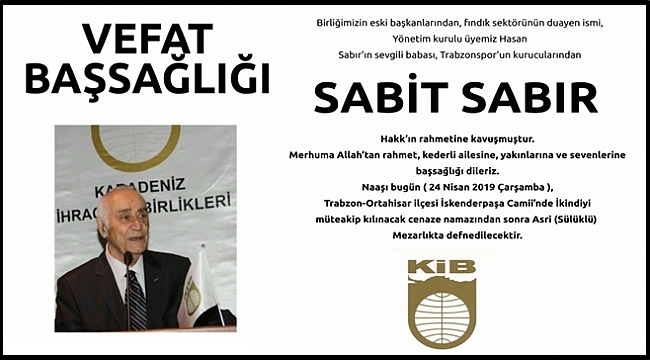 Vefat ve Başsağlığı
