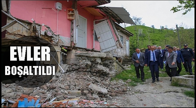 Vali Yavuz heyelan bölgesinde