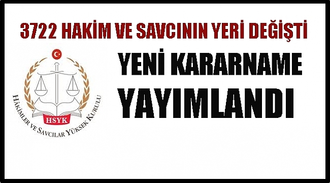 Ordu&#039;da giden ve gelen hakim ile savcıların  tam listesi