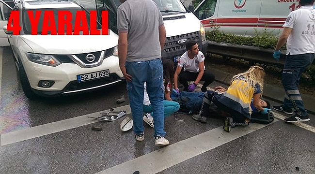 Zincirleme kaza: 4 yaralı