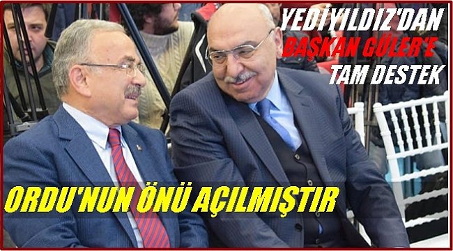 Yediyıldız: Bizim işimiz gücümüz Ordu'dur