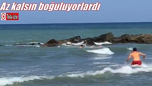 Rip akıntısına kapılan 4 kişi kurtarıldı