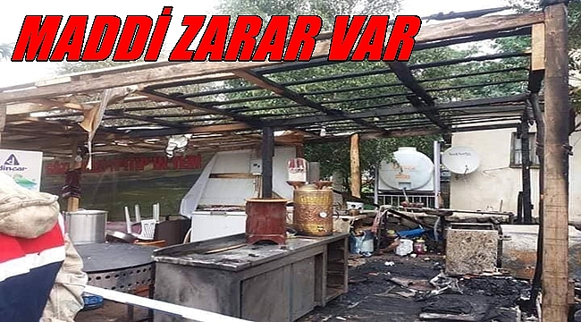 Yaylada işyeri yandı
