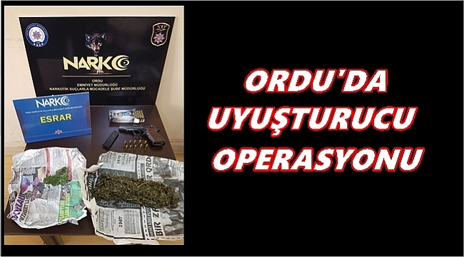 Ordu&#039;da 5 kişi uyuşturucudan tutuklandı