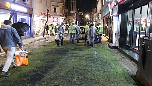 Ordu'da vatandaş için caddeye halı serildi