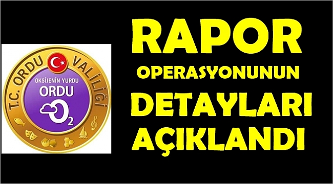 Ordu Valiliğinden rapor operasyonu açıklaması