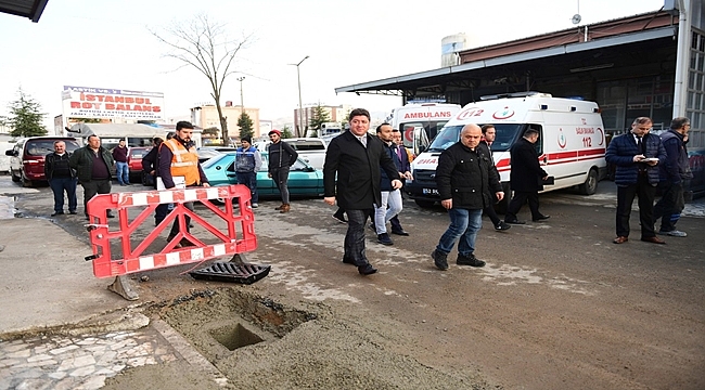 Başkan Tören altyapı çalışmalarını yerinde inceledi