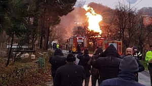 Ordu'da doğalgaz borusu alev aldı