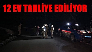 Ordu'da heyelan 12 ev tahliye ediliyor