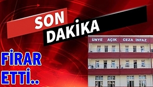 Açık cezaevinden firar etti