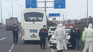 Ordu'da yolculara koronavirüs denetimi