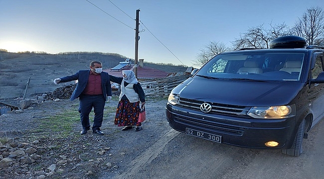 Koronavirüsü yenen Zülal Nineye Başkan Demirci Makam Arabasını Tahsis Etti
