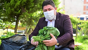 Başkan Tören köylüden aldı ihtiyaç sahibine dağıttı