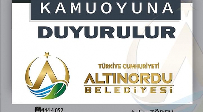 Altınordu Belediyesi'den açıklama var