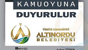 Altınordu Belediyesi'den açıklama var