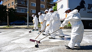 Altınordu'da Temizlik Timi Görev Başında
