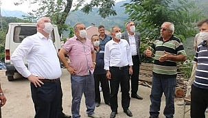 Gündoğdu selden zarar gören bölgelerde incelemelerde bulundu